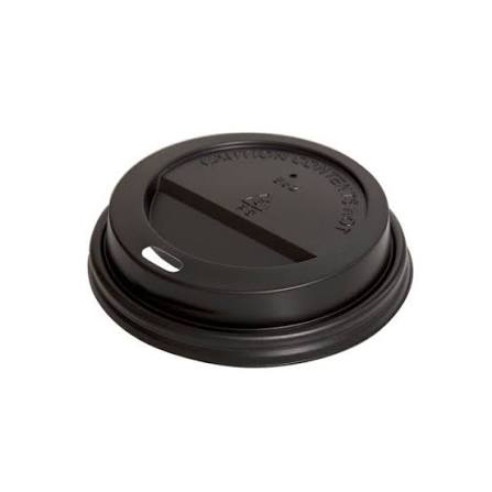 TAPA VASO NEGRA 8oz X 50und
