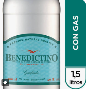 AGUA BENEDICTINO CON GAS 1.5
