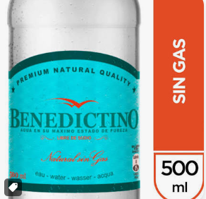 AGUA BENEDICTINO SIN GAS 500 CC
