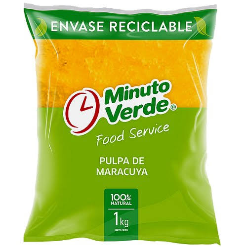 PULPA MARACUYA SIN PEPA MINUTO VERDE 1KG
