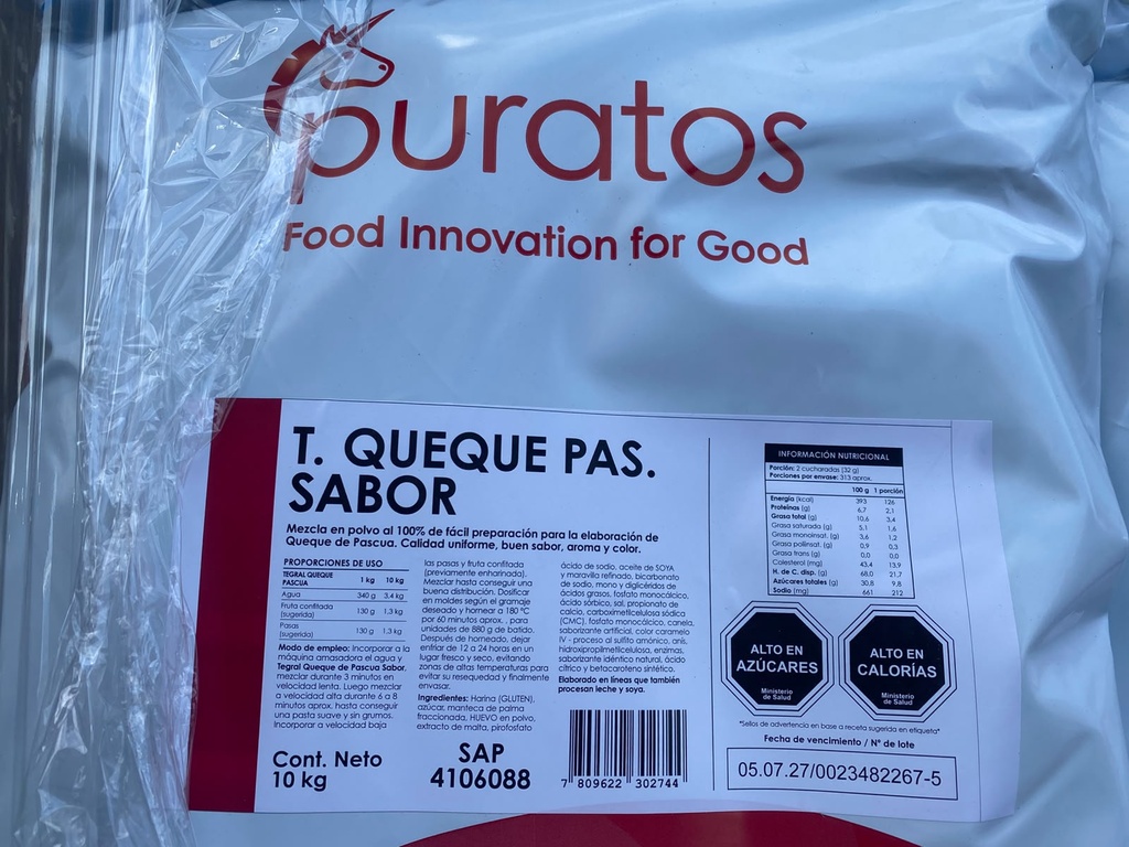 PREMEZCLA PAN DE PASCUA PURATOS BOLSA 10 KG