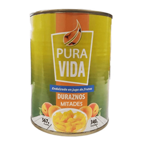 DURAZNO EN MITAD PURA VIDA 567GR